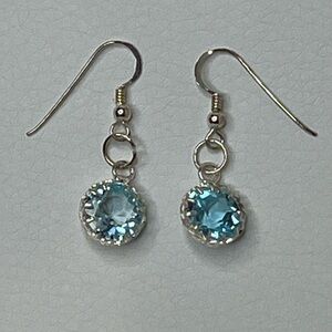 Handmade Blue Topaz Sterling Silver Earrings
NWOT
